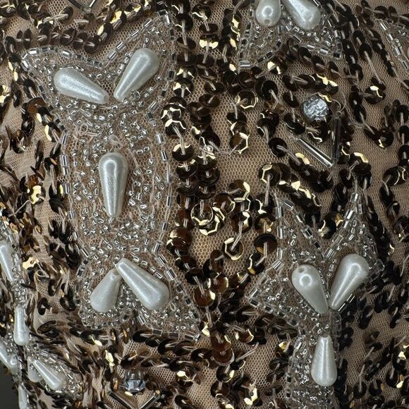 NWT Mac Duggal Vintage style Copper midi dress 93764 Size 14 - Picture 11 of 15